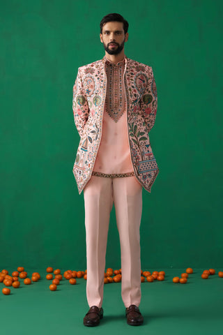 ANKIT CHOPRA IN FOUNTAIN PINK JODHPURI SET