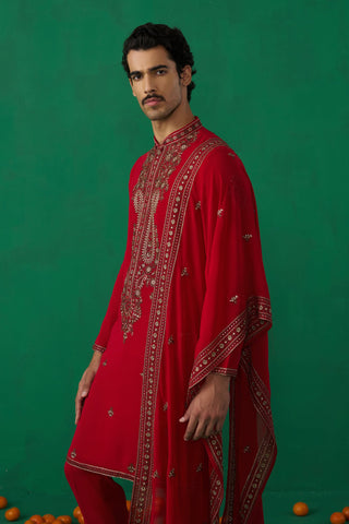 ARABIC RED KURTA SET
