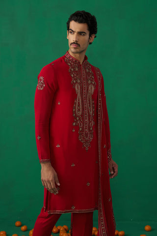 ARABIC RED KURTA SET