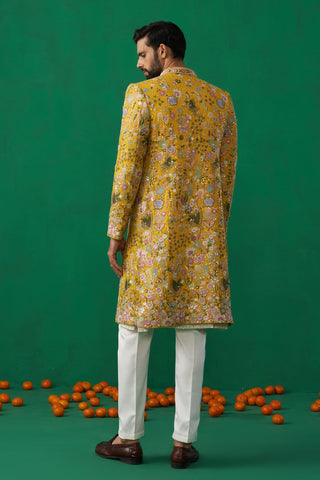 ROOPAL TYAGI'S HUSBAND Nomish Bhardwaj IN Phoolpankh Haldi Indowestern Set