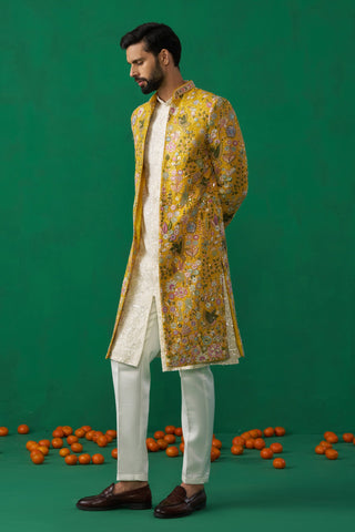 ROOPAL TYAGI'S HUSBAND Nomish Bhardwaj IN Phoolpankh Haldi Indowestern Set