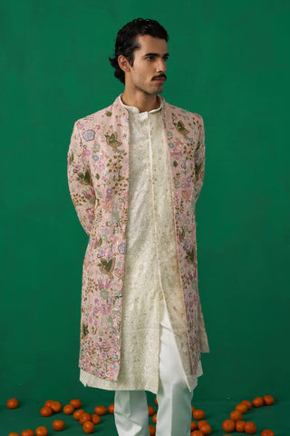 PHOOLPANKH PINK INDOWESTERN SET