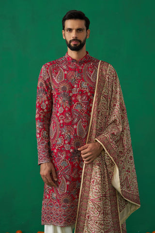 ARJUN M R IN PAISELY PINK KURTA SET