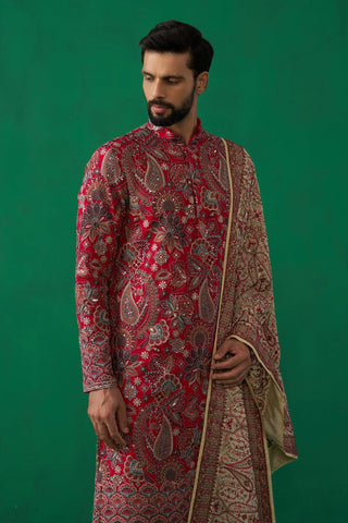 ARJUN M R IN PAISELY PINK KURTA SET