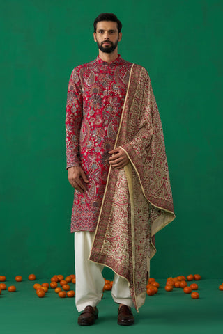 ARJUN M R IN PAISELY PINK KURTA SET