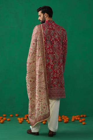 ARJUN M R IN PAISELY PINK KURTA SET