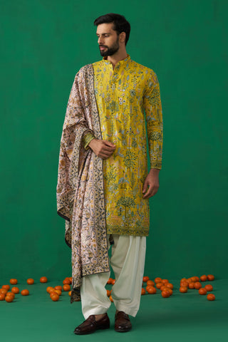 RISHABH CHAWLA IN BIRD HALDI KURTA SET