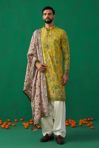 RISHABH CHAWLA IN BIRD HALDI KURTA SET