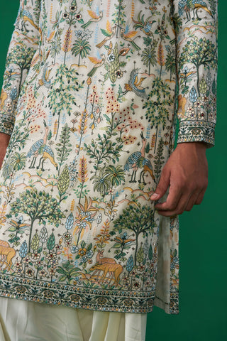 BIRD IVORY KURTA SET