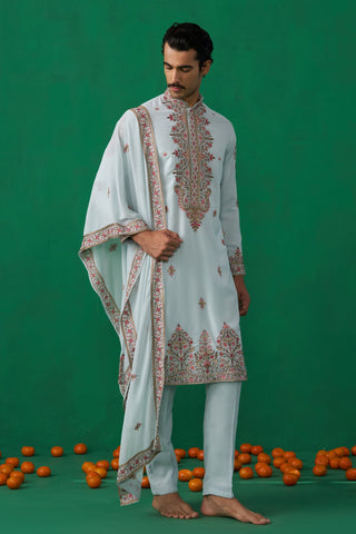 MOTIF SKY BLUE KURTA SET