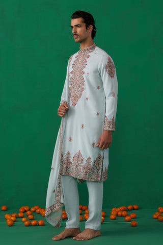 MOTIF SKY BLUE KURTA SET