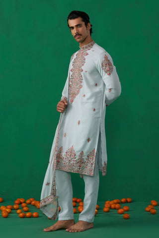 MOTIF SKY BLUE KURTA SET