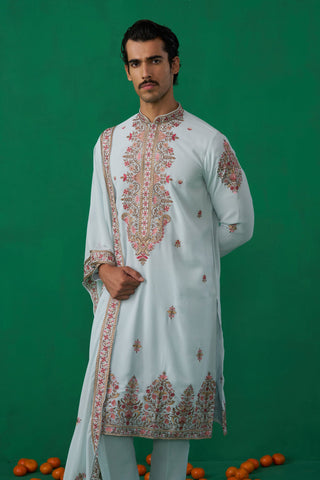 MOTIF SKY BLUE KURTA SET