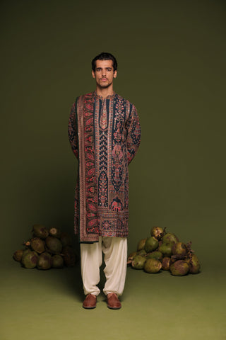 Arjun bijlani in Taranj Multi Kurta patiyala set with dupatta
