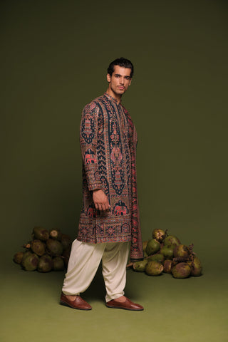 Sohail Mughal in Taranj Multi Kurta patiyala set with dupatta