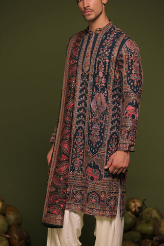 Arjun bijlani in Taranj Multi Kurta patiyala set with dupatta
