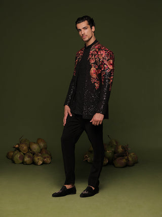 Darshan Raval in Viren black Jodhpuri set with shirt and trouser