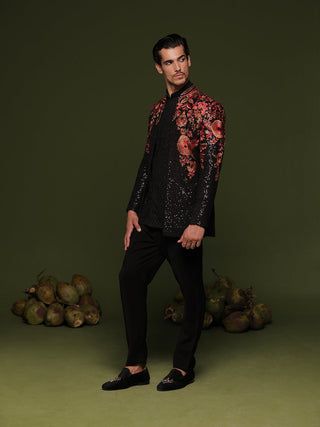 Darshan Raval in Viren black Jodhpuri set with shirt and trouser