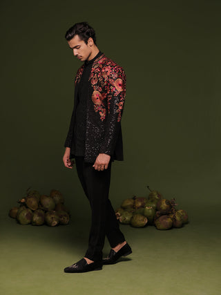 Darshan Raval in Viren black Jodhpuri set with shirt and trouser