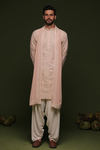 Bhagya Pink Kurta set with patiyala and dupatta