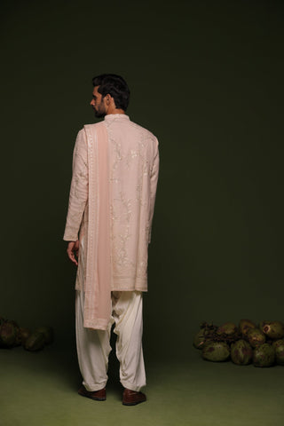 Bhagya Pink Kurta set with patiyala and dupatta