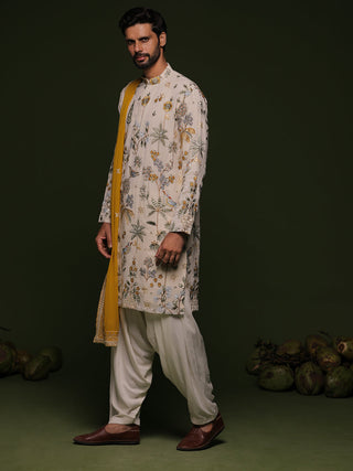 Devansh Kamboj in Vansh Multi Kurta set with patiyala and dupatta