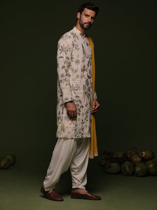 Devansh Kamboj in Vansh Multi Kurta set with patiyala and dupatta