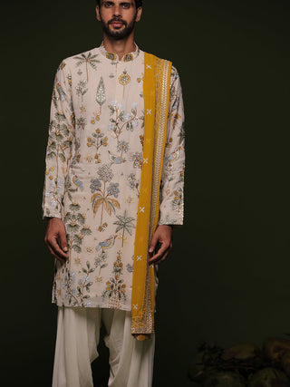 Devansh Kamboj in Vansh Multi Kurta set with patiyala and dupatta
